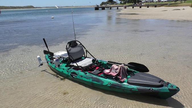 Testing the kayak for the first time